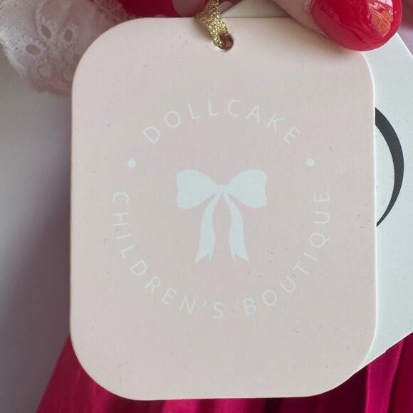 Dollcake‎ Red Bells Frock Girls Dress 6 NEW Party Christmas Holiday Formal Gala - Picture 16 of 16